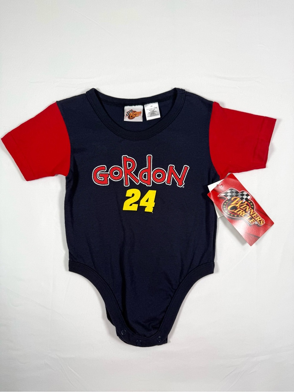 NWT VINTAGE NASCAR WINNER’S CIRCLE Jeff Gordon 24 Bodysuit 18m DEADSTOCK Racing